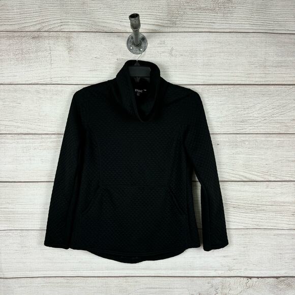 Stoic Women's Black Quilted High Neck Pullover Jacket Size Medium - Picture 1 of 7